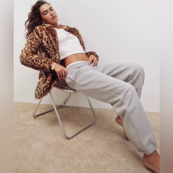 Reformation Skye Boyfriend Sweatpant Heather Grey - Picture 1 of 8